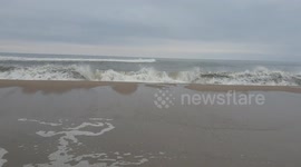 Huge sea wave in korea