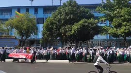 Myanmar: Feb 10 Coup Protests – Teachers Continue Protest