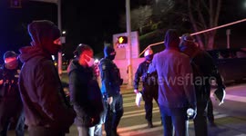 Tense scene at officer involved shooting crime scene in Seattle, USA