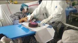 Medics cut cake in ICU to cheer up Covid 19 patient on her wedding anniversary