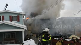 Duplex caught ablaze in Pennsylvania as emergency crews respond