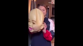 Scary Baby Mask Prank on Bestie  Hilarious Reaction