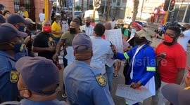 SONA 21: South African police push back students protesting outside Parliament during Ramaphosa’s state of the nation address