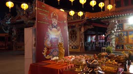 Chinese New Year gathering in Thailand at a Confucius temple