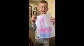 Son Draws a Rocket Ship for Dad BUT WAIT