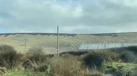 Burnt terrain after fire breaks out across Dartmoor near Tavistock, UK