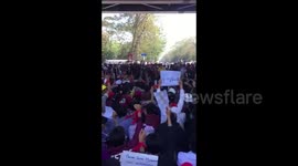Protests against the military coup continue during Union Day in Myanmar