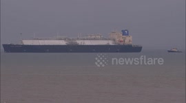 LNG ships bringing gas into Kent, UK