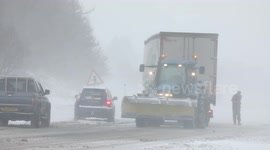 Traffic Disruption In Snow Storm - Glenshane Pass - Beast from East