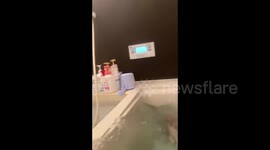 Sloshy sloshy! Japanese earthquake hits as man is having bath