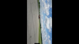 Bi-plane taxing on the runway at the aviation museum in Ottawa