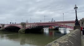 Icicles form on Blackfriar’s Bridge London
