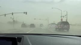 US: Near Zero Visibility Condition Due To Strong Winds Brings Chaos To Southern California