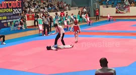 Amazing back kick taekwondo junior