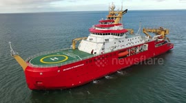 Drone Footage of Sir David Attenborough Survey Ship