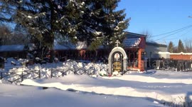 When snow separates the live from the dead - snowdrifts cover tombs at Russian cemetery