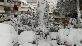 Heavy snowfall from 'Medea' blankets Greek capital