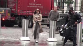 Myleene Klass spotted outside Global Studios