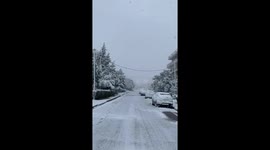 Snow in glyfada