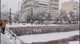 Greece: Snow Blankets Greater Athens Region 6