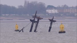 UK's most dangerous shipwreck on rare zero metre low tide in Kent