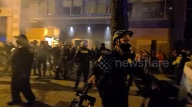 Police establish lone shortly after proud boys throw firework