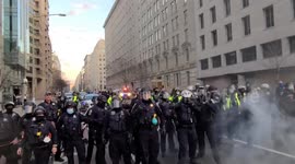 Police Rush protester who is tuanting police on December 12th 2020