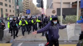 Police exiting black lives matter plaza on December 12th 2020