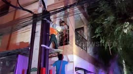Boy, 5, rescued from burning apartment block