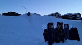 Toboggan bowling is the snowy fun you needed today