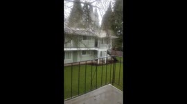 Firefighters have to cut open the top of a burning apt. complex with Chainsaws to save lives.