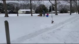 Snow Storm Lawnmower Disaster
