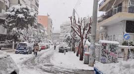 Greece: Snow Blankets Greater Athens Region 11