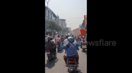 Myanmar: February 17 – Bike Riders In Mandalay Protest Against Military Coup
