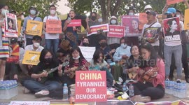 Myanmar protesters surround Chinese Embassy in Yangon amid anger at military coup