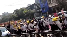 Myanmar: Feb 17 Protests – Anti-Coup Protests Continue In Mandalay