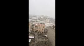 Jordanian capital hit by cold front bringing snowfall