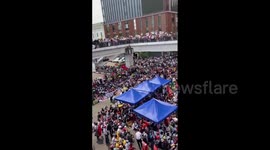 Myanmar: Feb 18 Protests – Protesters Block Intersection In Central Yangon 2