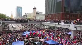 Myanmar: Feb 18 Protests – Protesters Block Intersection In Central Yangon