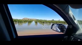 Longest river in South Africa burst its banks and flooded the vineyards causing heavy damage for farmers around the town of Keimoes