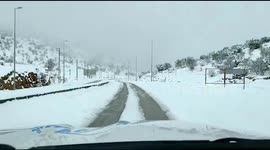Parts of Syria covered in snow as winter storms grip Middle East