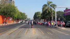 Myanmar Public Protested against the military coup in Yangon