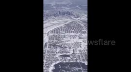 US: Aerial Footage Of Dallas Blanketed In Snow