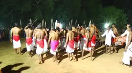 Locals in southern India wield swords as they celebrate traditional festival