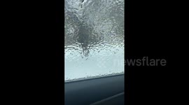 US: Frost Forms On The Car Window Amid Winter Storm In Mississippi