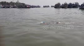 12-year-old creates history by swimming for 22 miles in western India