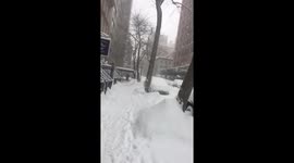 Snow storm in New York City