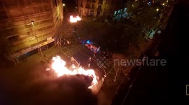 Spanish protesters clash with police for third night in a row over rapper's arrest