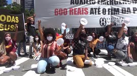 Protesters in Brazil demand government to reactivate subsidies and for entire population to receive COVID-19 vaccine