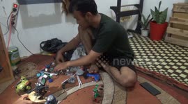 From rubbish to robots: Indonesian man makes functional robots out of trash